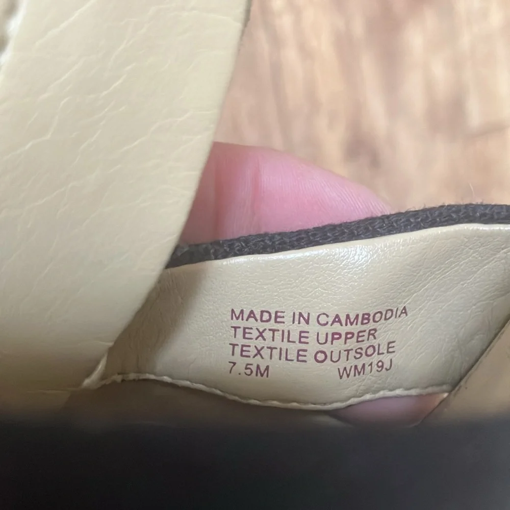 Michael Kors Berkley canvas wedge sandals Black Size:7.5 - Picture 5 of 7